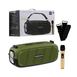 HOPESTAR PORTABLE BLUETOOTH SPEAKER A20 PRO TWS/HANDS-FREE/U DISK/TF/AUX WITH MICROPHONE SUPPORT POWER BANK 35W GREEN HOPESTAR PORTABLE BLUETOOTH SPEAKER A20 PRO TWS/HANDS-FREE/U DISK/TF/AUX WITH MICROPHONE SUPPORT POWER BANK 35W GREEN